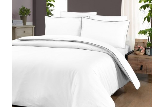 Euro bed linen La Romano Lucca White Satin Premium