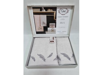 Gift set of Sikel bath towels - Purry Tuy Light Gray 50x90cm + 70x140cm