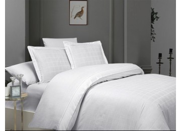 Euro bed linen First Choice Royce white Satin