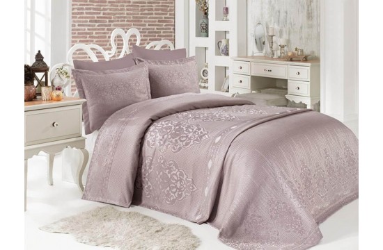 Jacquard bedspread Dantela Vita - Mina Lavanda 250x260+2 pillowcases 50x70 Türkiye