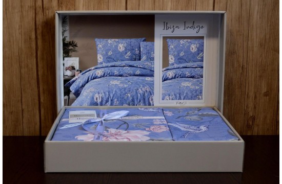 Single bed set First Choice Homesko Ibiza Indigo Ranfors / fitted sheet