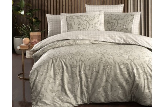 Euro bed linen La Romano Dema Beige Satin Premium