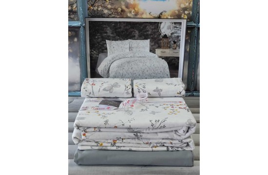 Single bed set Belizza - Butterfly White Flannel