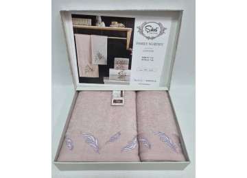 Подарочный набор полотенец для ванной Sikel - Purry Tuy Lilac 50х90см + 70х140см
