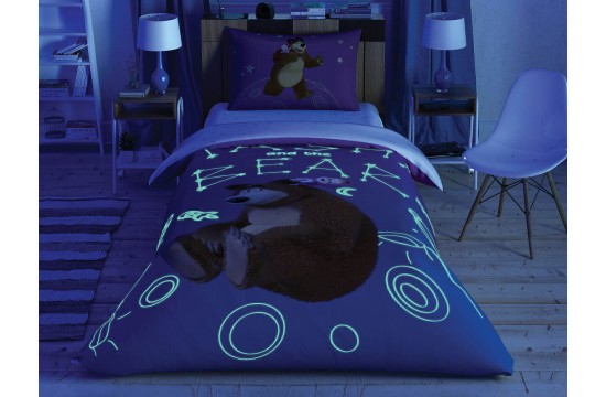Disney TAC Masha & The Bear Galaxy Teenage Set Ranforce / Elasticated Sheet