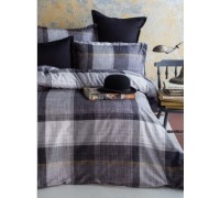 Постельное белье евро - Issimo Home Dunloe black Сатин Премиум