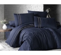Euro bed linen First Choice Stripe Style Lacivert Satin