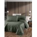 Euro bed linen First Choice Timeless Dark Green Satin