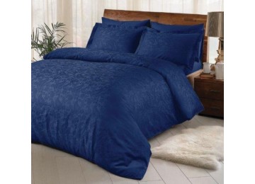Turkish Bed Linen Euro TAS Brinley Blue Jacquard Turkey