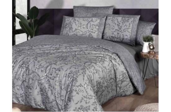 Euro bed linen La Romano Dema Gray Satin Premium