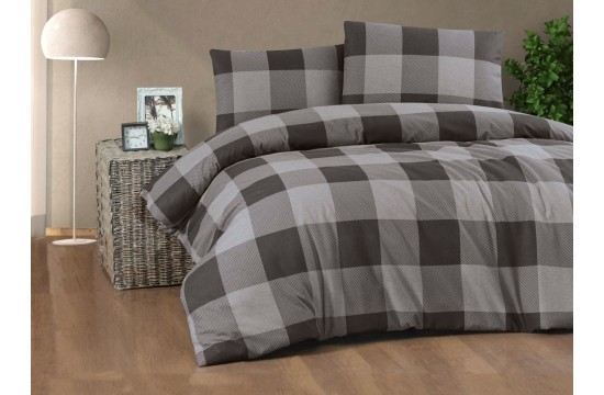 Euro double set Cotton Collection Kare Gray Flannel