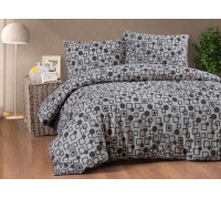 Euro double set Cotton Collection Gomet Gray Flannel