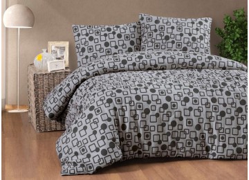 Euro double set Cotton Collection Gomet Gray Flannel