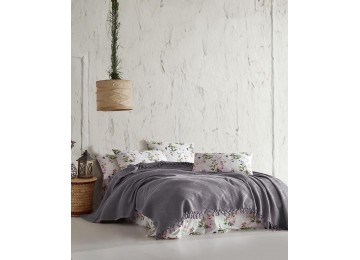 Saheser Mona gri pique bedspread summer