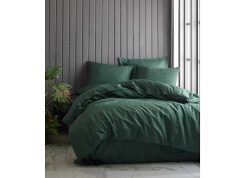 Euro bed linen Cottonbox Hexa Green Jacquard