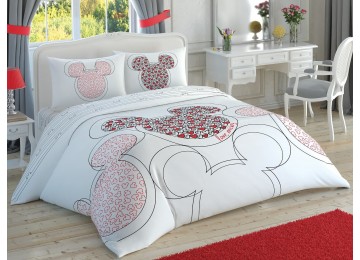 Turkish bed linen euro TAC Disney Love Mickey Glow ranforce+glow in the dark