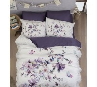 Euro bed linen First Choice Martina Purple Satin-Digital