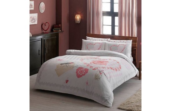 Turkish bed linen euro TAC Alice Pink Ranfors