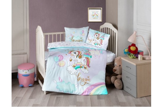 Комплект постельного белья для новорожденных First Choice - Magic Бамбук +Плед вязаный