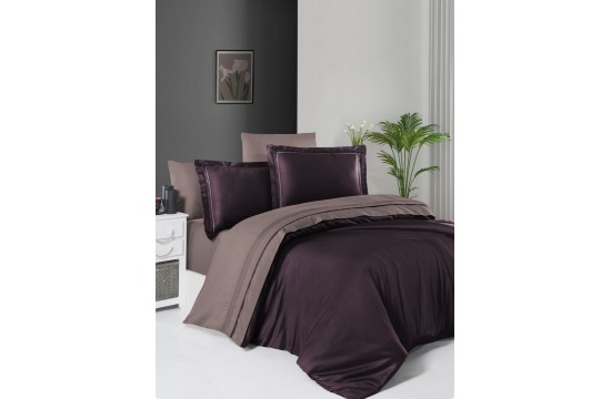 Euro bed linen First Choice Serenity Purple Lilac Satin
