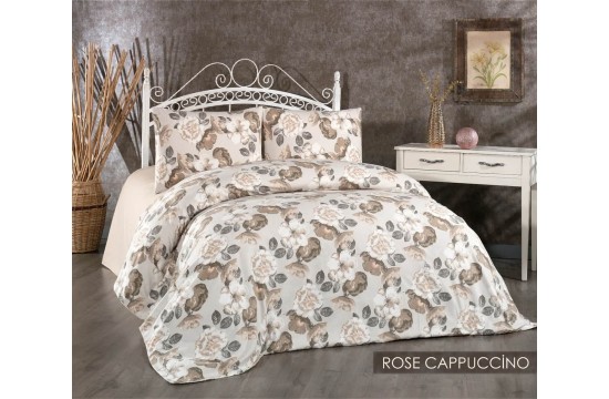 Belizza single bed set - Rose Cappucino Flannel