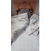 Турецкое постельное белье односпальное TAC Evander сатин / простыня на резинке
