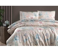 Single bed set First Choice Homesko Amaris Beige Ranfors / fitted sheet