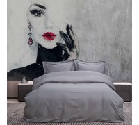 Euro double set Lotus Home Dakota Gray satin Türkiye