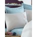 Турецкое постельное белье евро Dantela Vita Frezya Blue сатин с вышивкой