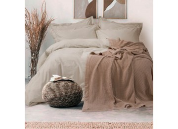 Euro double set Lotus Home Dakota Light Beige satin Türkiye