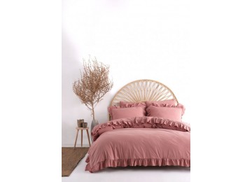 Turkish euro bed Limasso - Exclusive Old Rose Boiled cotton