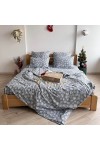 Double bedding set Lelit - Gray Snowflake Ranfors