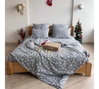 Double bedding set Lelit - Gray Snowflake Ranfors