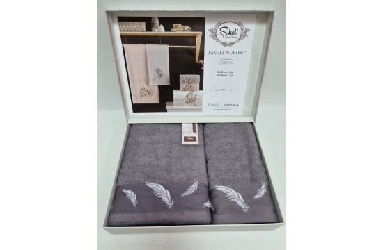 Gift set of Sikel bathroom towels - Purry Tuy Mor 50x90cm + 70x140cm