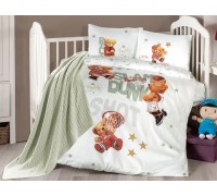 Комплект постельного белья для новорожденных First Choice - Cleo Бамбук +Плед вязаный