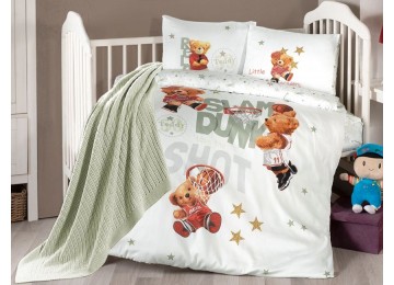 Bedding set for newborns First Choice - Cleo Bamboo + Knitted blanket