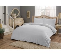 Turkish bed linen Euro TAC Basic Gray Satin