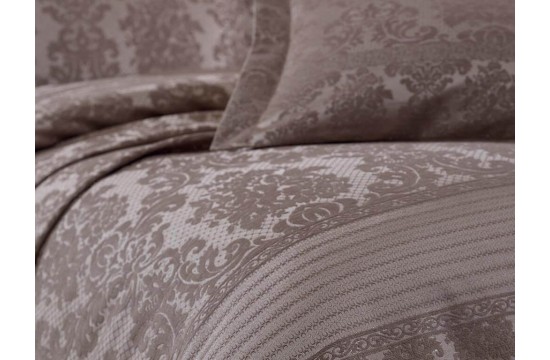 Jacquard bedspread Dantela Vita - Simay Brown 250x260+2 pillowcases 50x70 Türkiye
