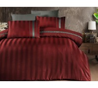 Euro bed linen First Choice Artwel Dark red Satin