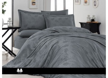 Euro bed linen First Choice Marelda Dark gray Jacquard