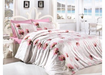Euro bed linen First Choice Leora Pembe Ranfors