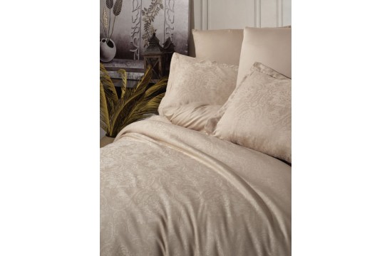 Turkish euro bed Belizza - Destina Beige Jacquard