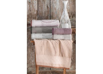 Set of cotton jacquard towels Sikel Laminate 70x140cm (6 pieces) Turkey