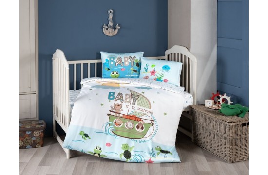 Комплект постельного белья для новорожденных First Choice - Discover Бамбук +Плед вязаный