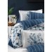 Euro bed linen La Romano Madena Blue Satin Premium