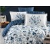 Euro bed linen La Romano Madena Blue Satin Premium