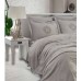 Euro bed linen Dantela Vita Nira Gri Satin with lace and pique coverlet