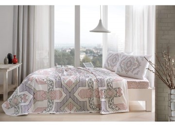 TAC Vanida Turkish Euro Bedding with Pique Bedspread / Elasticated Sheet