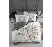 Elite euro set La Romano Floral Gray premium satin Türkiye