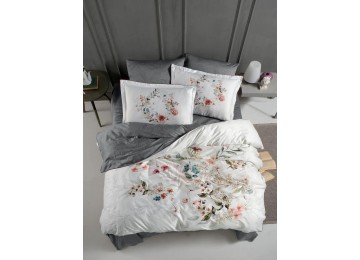 Elite euro set La Romano Floral Gray premium satin Türkiye